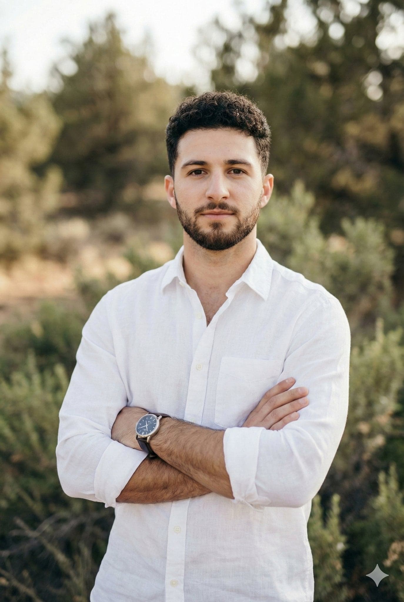 outdoor portrait · Composition: medium shot, vertical · Subject: male, mid-20s t…؛ عکس ساخته‌شده با هوش مصنوعی و پرامپت فارسی در Axeto