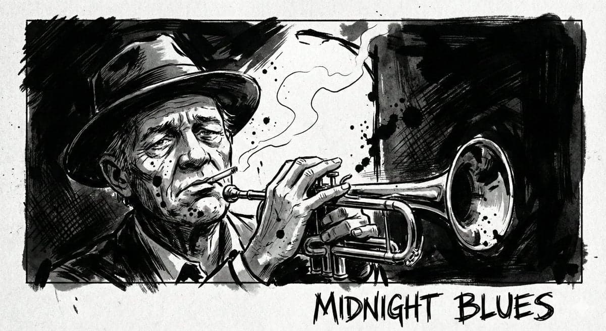 A high-contrast ink noir portrait of [SUBJECT], illustrated entirely with expres…؛ عکس ساخته‌شده با هوش مصنوعی و پرامپت فارسی در Axeto