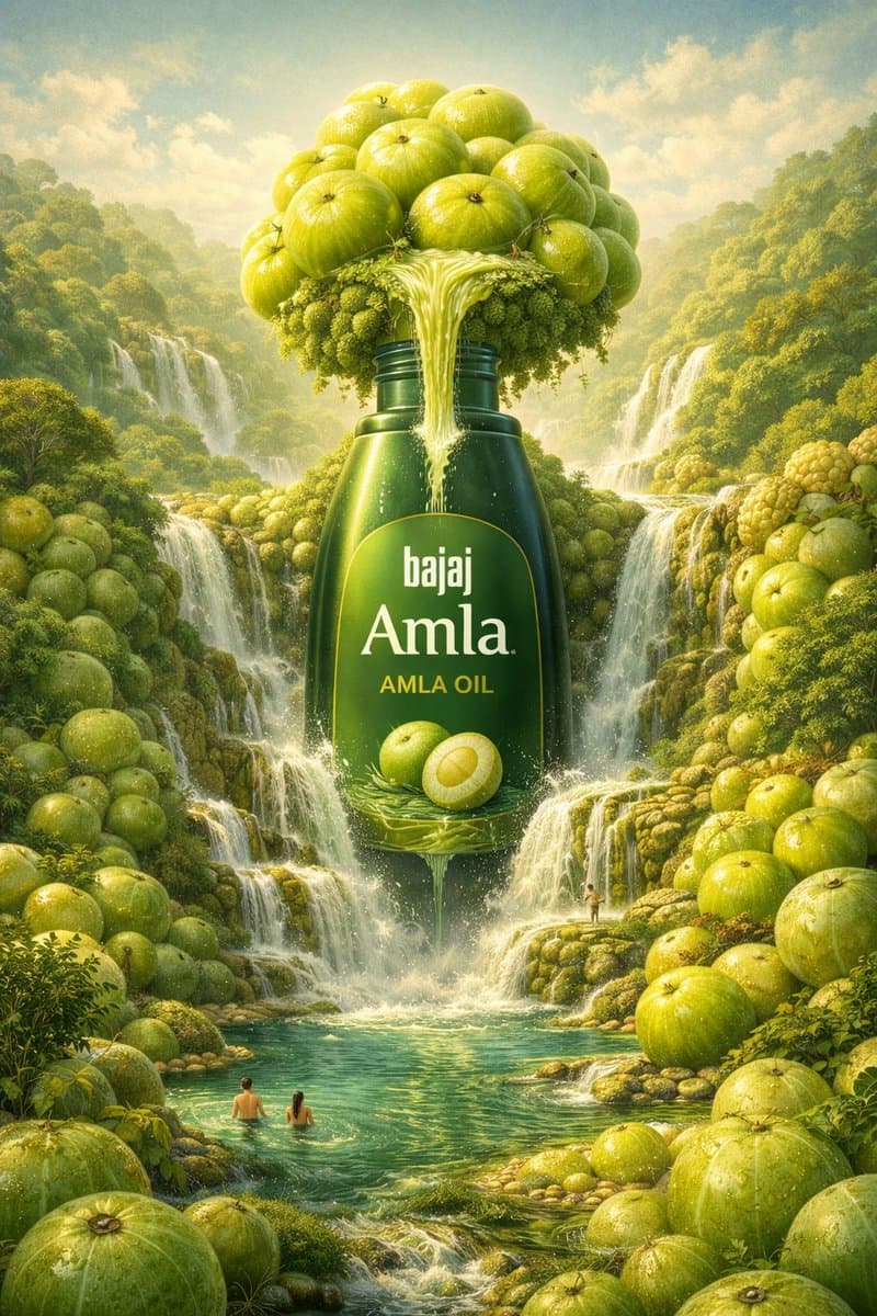Surreal premium commercial illustration for [Brand Name] [OIL TYPE], featuring t…؛ عکس ساخته‌شده با هوش مصنوعی و پرامپت فارسی در Axeto
