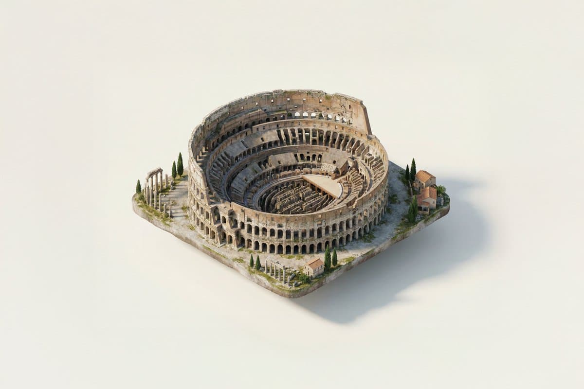 A miniature isometric architectural diorama of [LANDMARK NAME], accurately refle…؛ عکس ساخته‌شده با هوش مصنوعی و پرامپت فارسی در Axeto