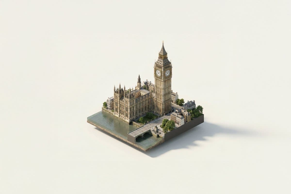 A miniature isometric architectural diorama of [LANDMARK NAME], accurately refle…؛ عکس ساخته‌شده با هوش مصنوعی و پرامپت فارسی در Axeto