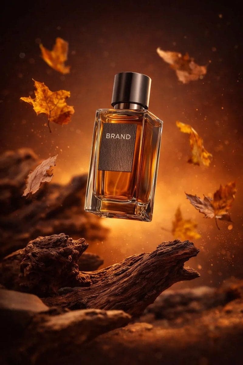 Ultra-realistic luxury perfume product shot (9: 16, 4K). A clear rectangular gla…؛ عکس ساخته‌شده با هوش مصنوعی و پرامپت فارسی در Axeto