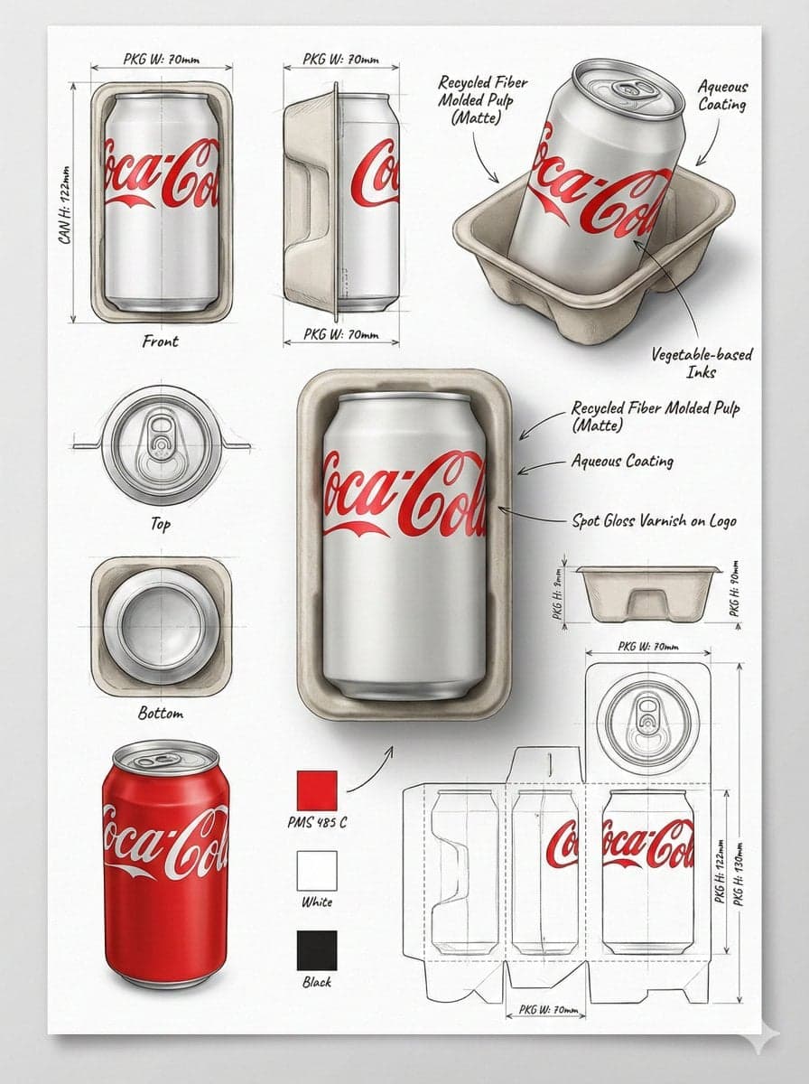 Using the attached image, create a professional industrial packaging design illu…؛ عکس ساخته‌شده با هوش مصنوعی و پرامپت فارسی در Axeto