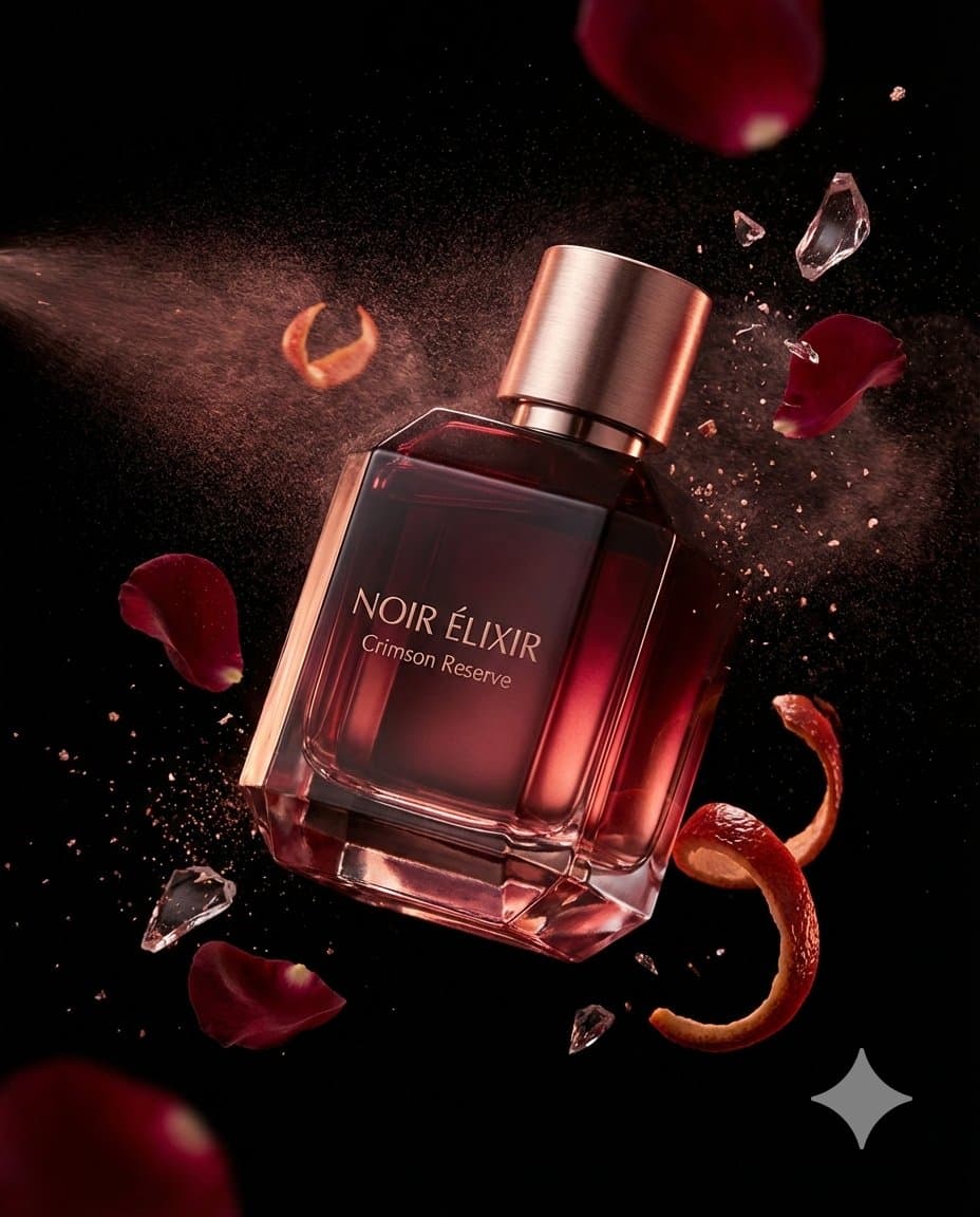 بطری عطر لوکس با رایحه کریمسون رزرو؛ محتوای مرتبط هوش مصنوعی در Axeto