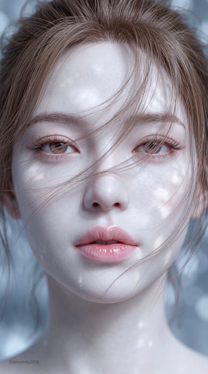 چهره زن شرقی سه‌بعدی با رنگ‌گذاری غلیظ، سبک Ghost Blade؛ محتوای مرتبط هوش مصنوعی در Axeto