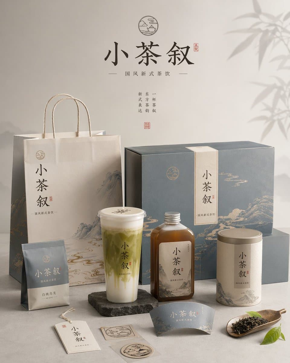A high-aesthetic, high-completion brand packaging system display image for the b…؛ عکس ساخته‌شده با هوش مصنوعی و پرامپت فارسی در Axeto