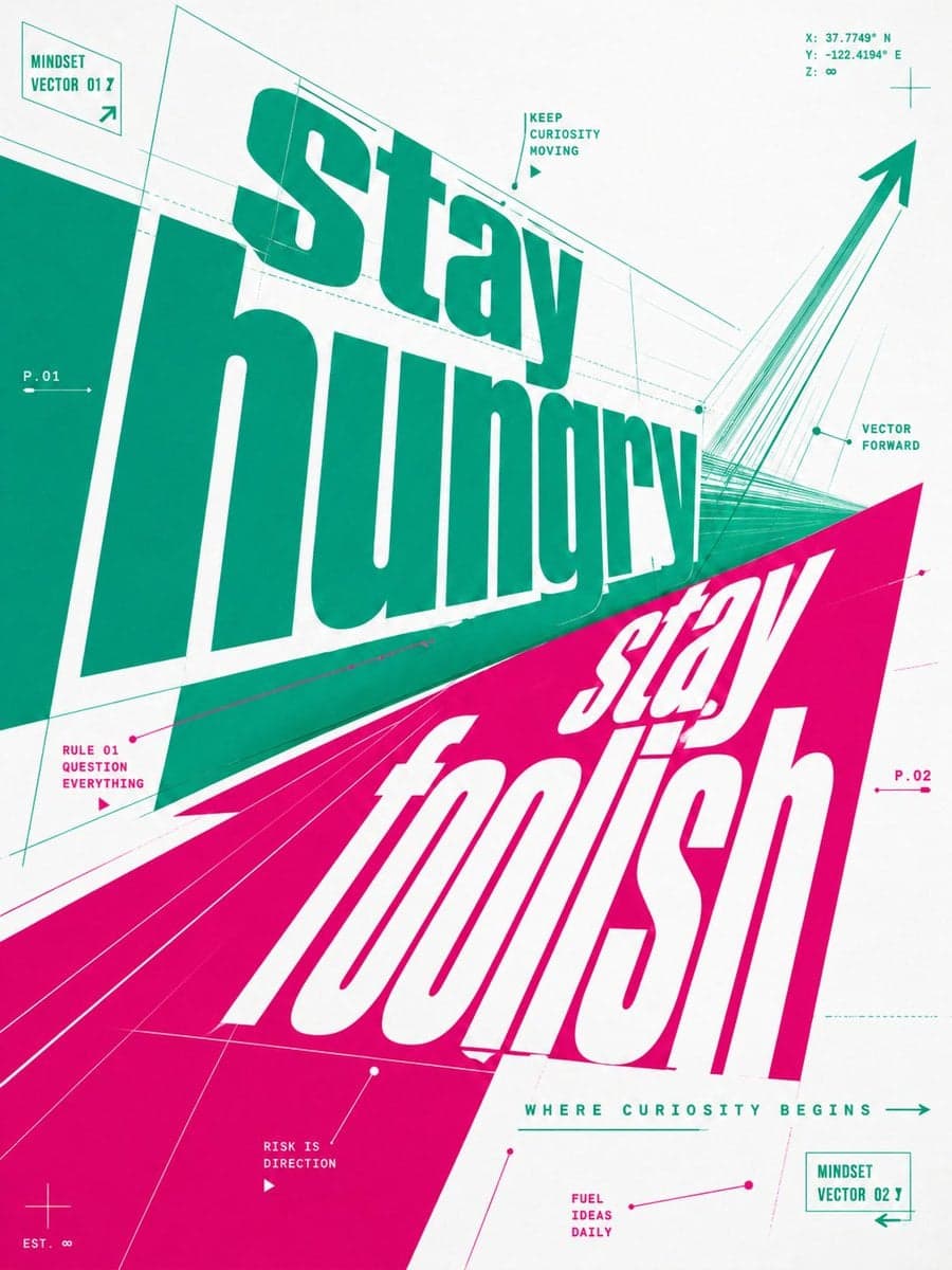 Oblique Planar Perspective Typographic Poster for "[Subject Text]", [Text Langua…؛ عکس ساخته‌شده با هوش مصنوعی و پرامپت فارسی در Axeto