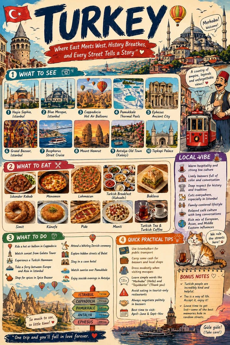 Create a detailed, highly engaging infographic-style travel guide for (country)T…؛ عکس ساخته‌شده با هوش مصنوعی و پرامپت فارسی در Axeto