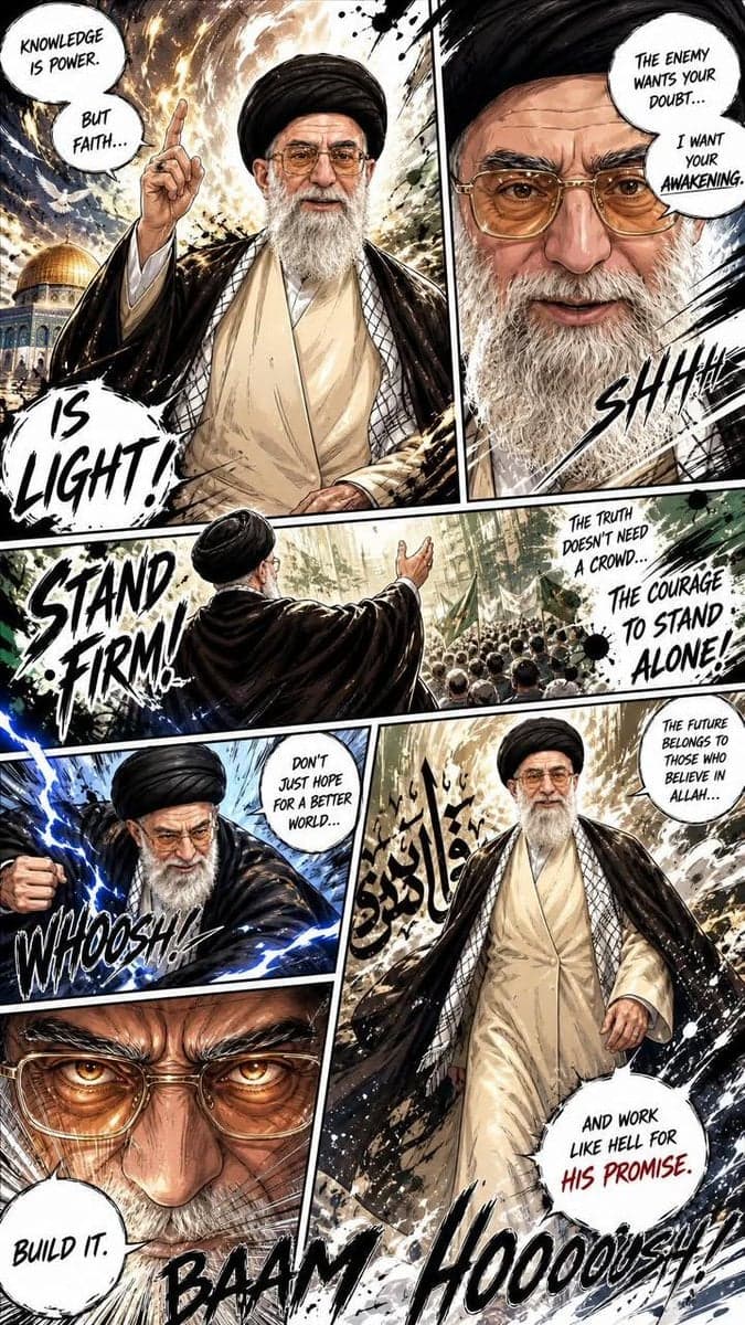 صفحه مانگای پویا با پنل‌های متصل؛ محتوای مرتبط هوش مصنوعی در Axeto