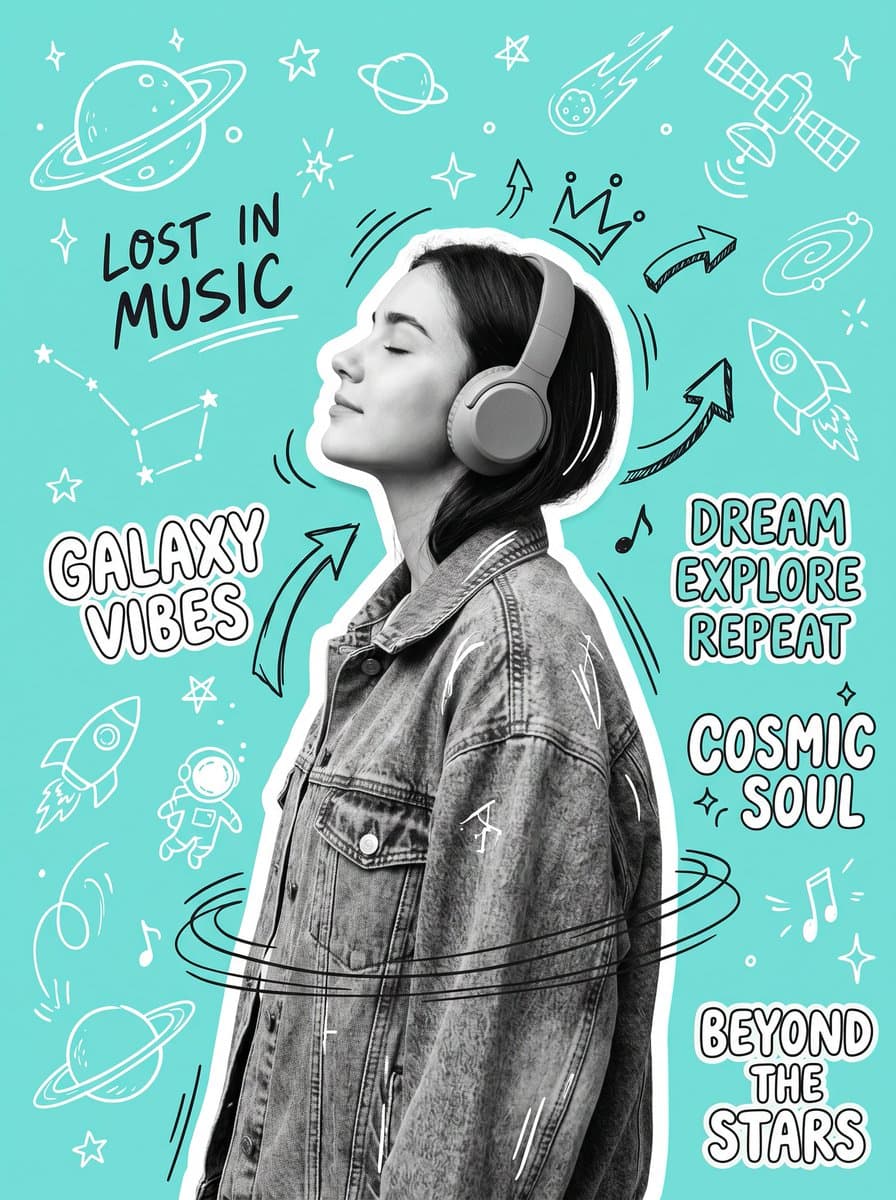 Create an original Y2K-inspired scrapbook collage poster featuring a stylish you…؛ عکس ساخته‌شده با هوش مصنوعی و پرامپت فارسی در Axeto