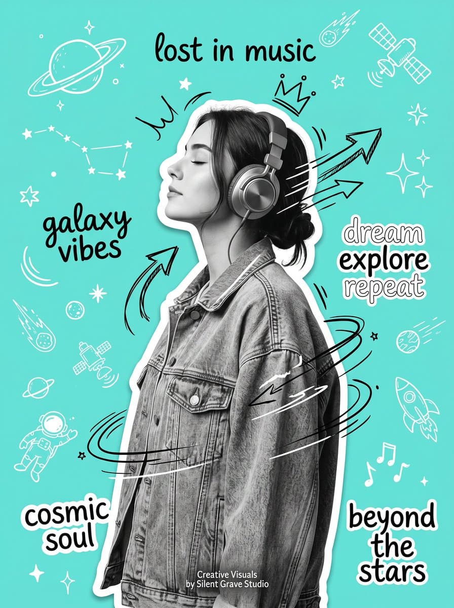 Create an original Y2K-inspired scrapbook collage poster featuring a stylish you…؛ عکس ساخته‌شده با هوش مصنوعی و پرامپت فارسی در Axeto