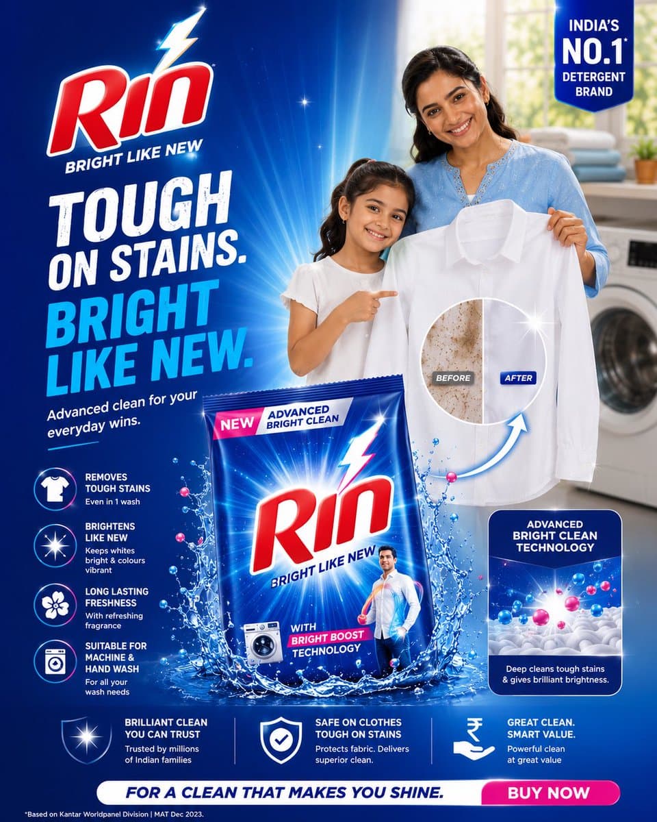 FORMAT: 4:5 vertical premium FMCG SMM poster hyper-realistic detergent advertisi…؛ عکس ساخته‌شده با هوش مصنوعی و پرامپت فارسی در Axeto