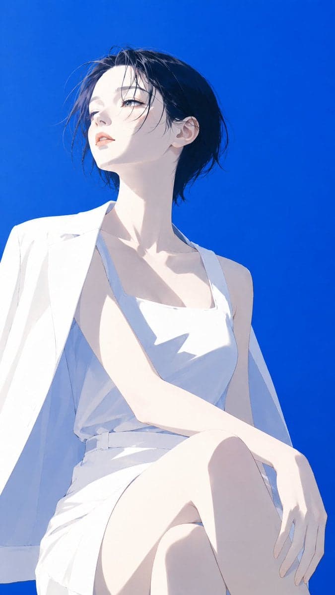 High-end Japanese fashion magazine cover style illustration, main subject [Korea…؛ عکس ساخته‌شده با هوش مصنوعی و پرامپت فارسی در Axeto