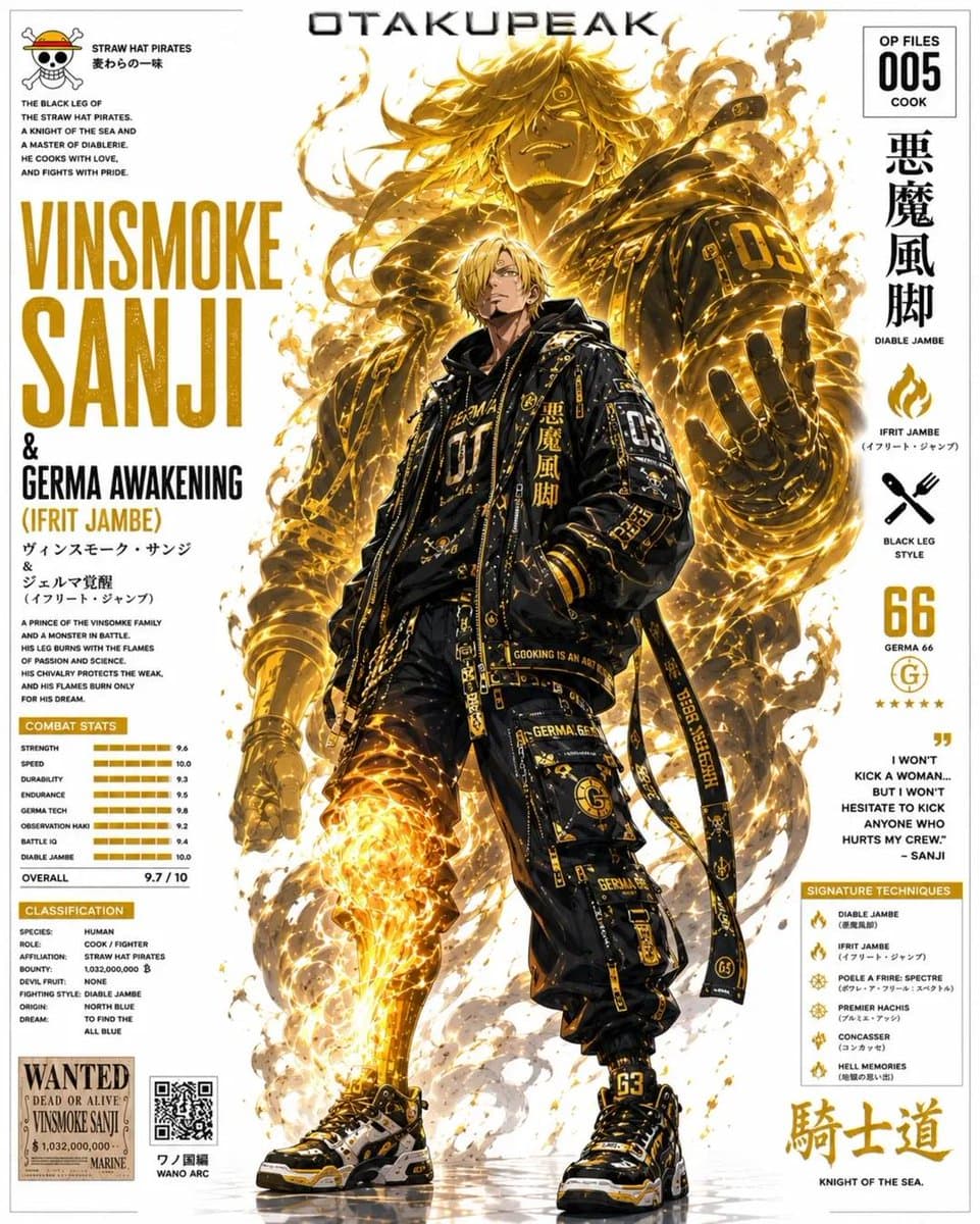 MASTERPIECE anime character dossier poster, ultra-detailed manga illustration, p…؛ عکس ساخته‌شده با هوش مصنوعی و پرامپت فارسی در Axeto