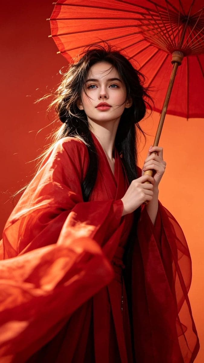 Ultra-realistic photography, inspired by classical Chinese fantasy fashion. A be…؛ عکس ساخته‌شده با هوش مصنوعی و پرامپت فارسی در Axeto
