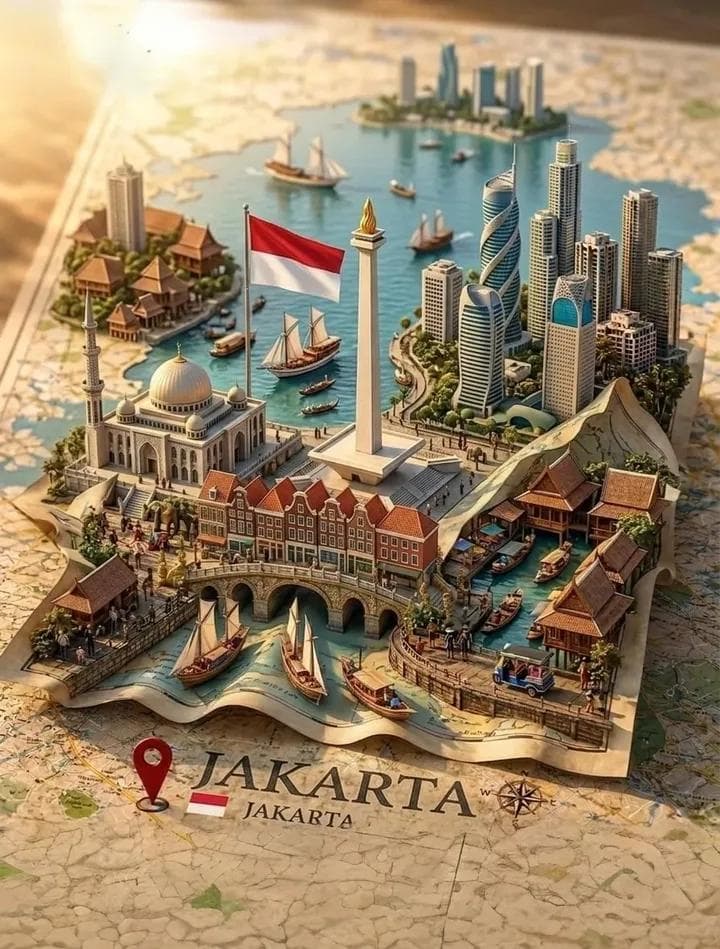 A hyper-realistic 3D pop-up diorama of [Location] emerging seamlessly from a vin…؛ عکس ساخته‌شده با هوش مصنوعی و پرامپت فارسی در Axeto