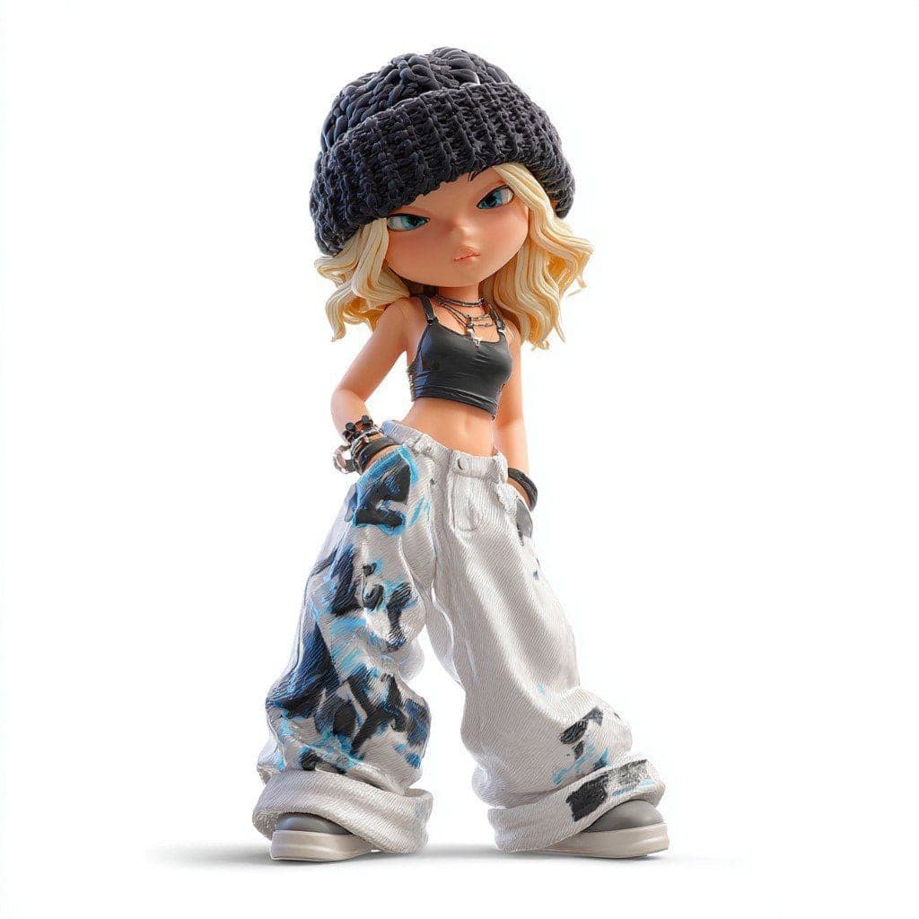 Masterpiece, 8k, best quality, a stylish artistic blind box toy of a cool and cu…؛ عکس ساخته‌شده با هوش مصنوعی و پرامپت فارسی در Axeto