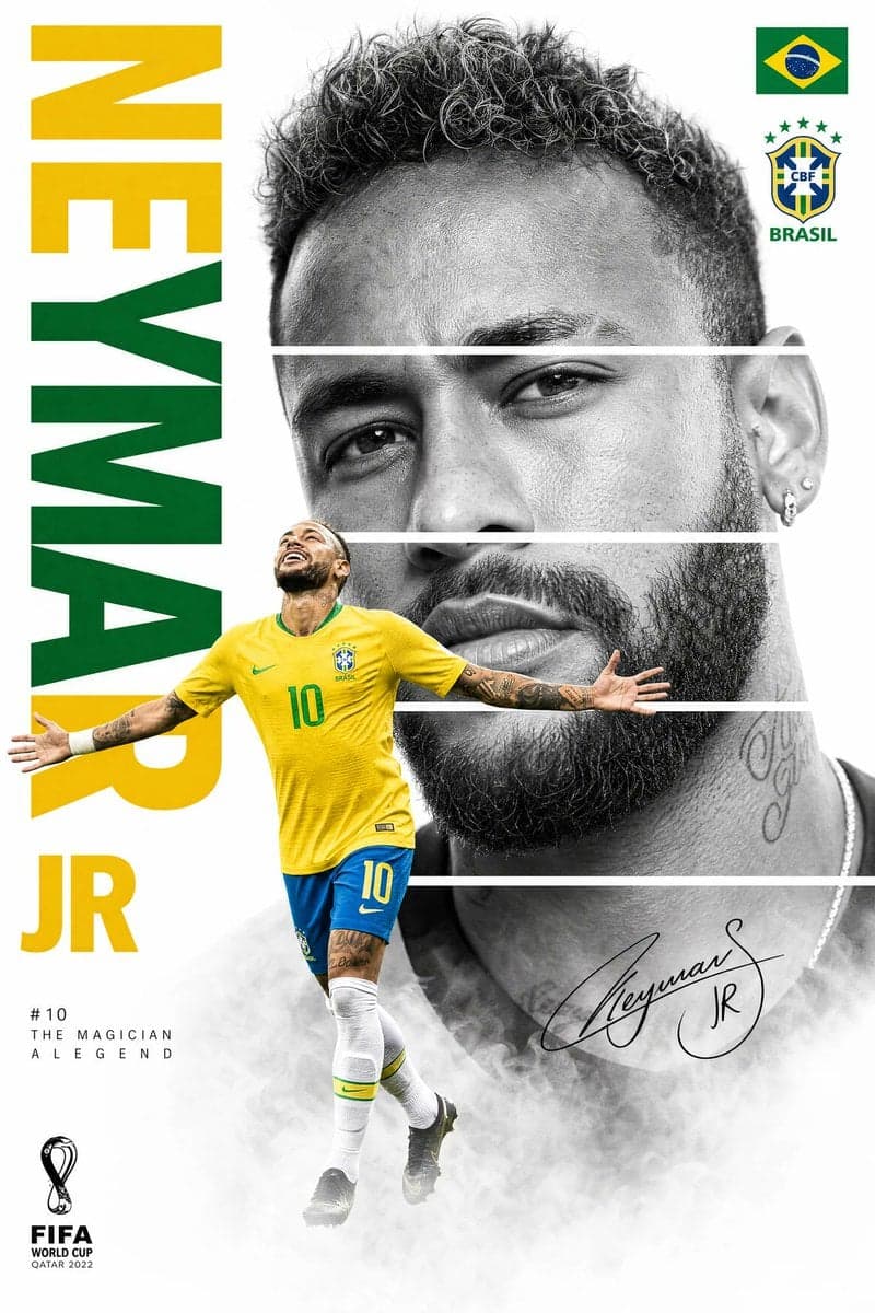 Create a premium FIFA World Cup poster design featuring Kylian Mbappé. Minimalis…؛ محتوای مرتبط هوش مصنوعی در Axeto