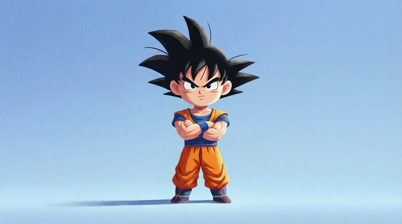 Goku Solo Illustration (1)؛ عکس ساخته‌شده با هوش مصنوعی و پرامپت فارسی در Axeto