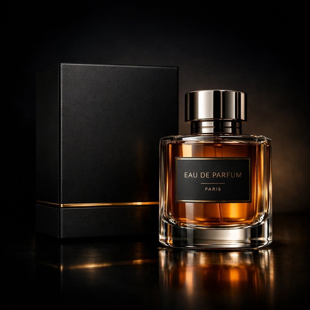عکاسی محصول عطر لوکس، استودیوی تاریک سینمایی؛ محتوای مرتبط هوش مصنوعی در Axeto