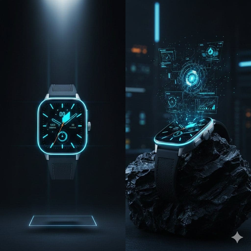 Campaign Metadata: Quantum Horizon Tech, Titanium Luxury Smartwatch · Visual Dna…؛ عکس ساخته‌شده با هوش مصنوعی و پرامپت فارسی در Axeto