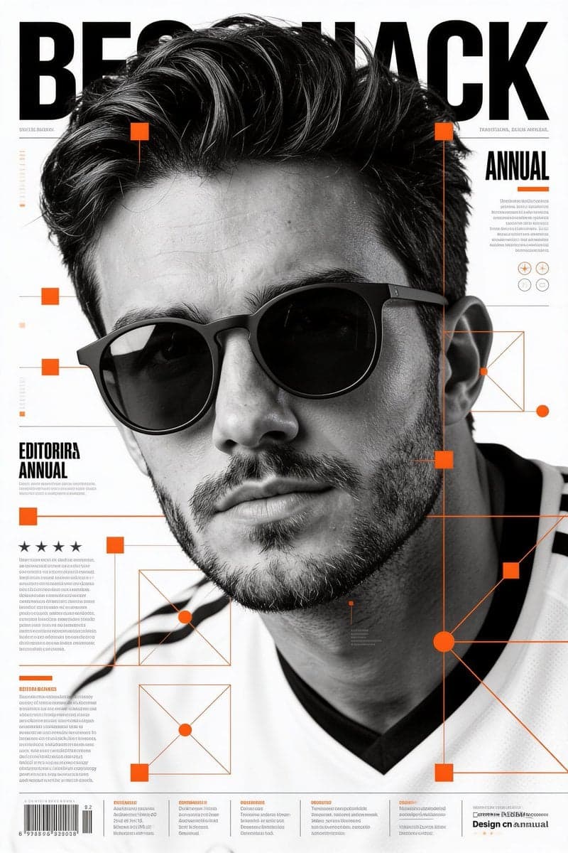 Create a highly graphic Beckham poster built almost entirely in monochrome. The …؛ عکس ساخته‌شده با هوش مصنوعی و پرامپت فارسی در Axeto