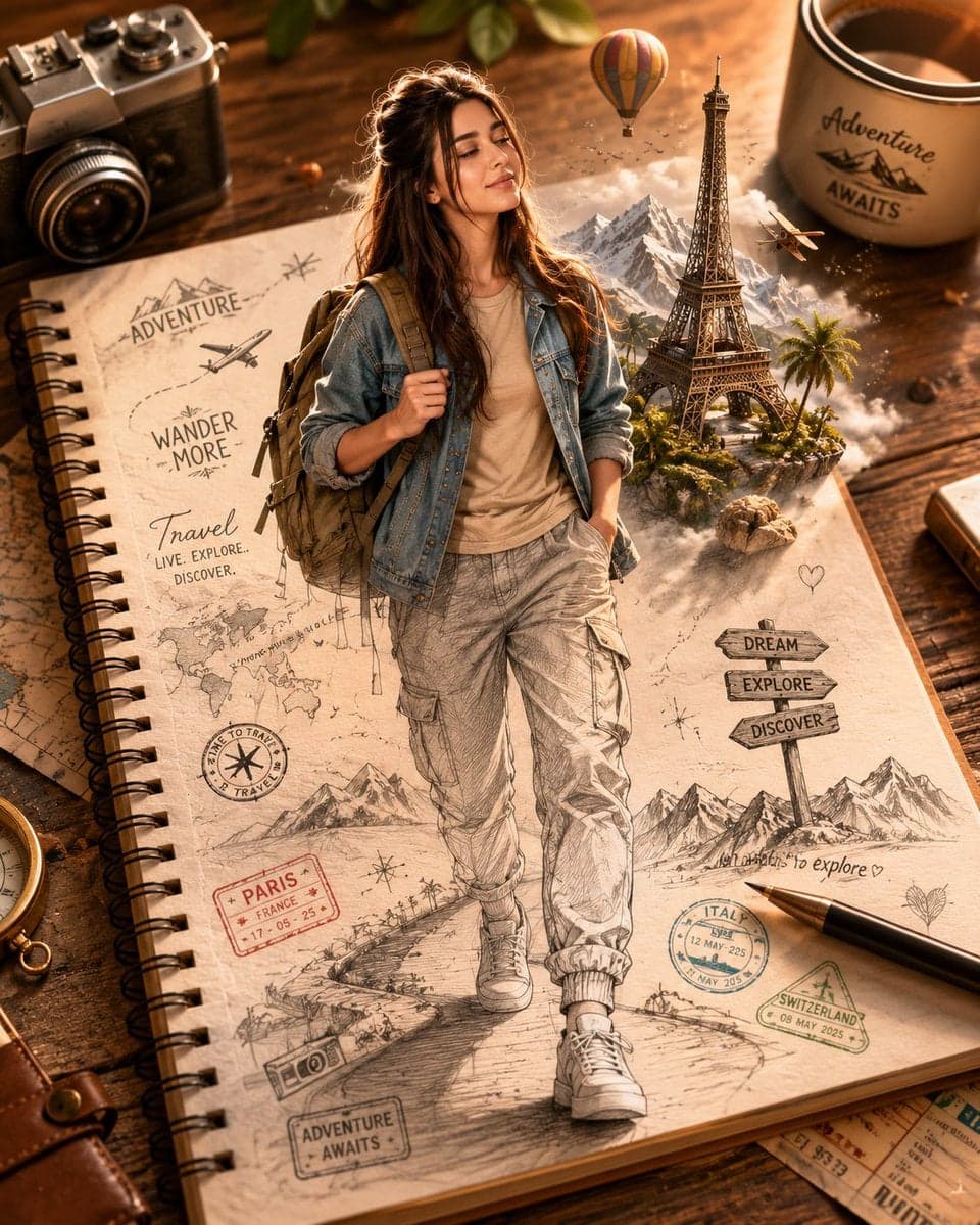 Create a stunning ultra-realistic 3D illusion artwork using the uploaded face as…؛ عکس ساخته‌شده با هوش مصنوعی و پرامپت فارسی در Axeto