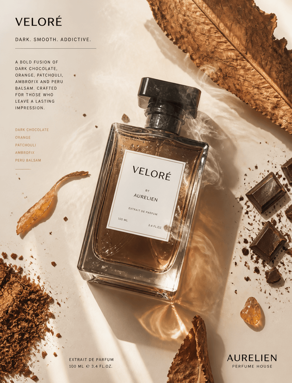تبلیغ مینیمال شیشه عطر لوکس، هایپررئالیستیک؛ محتوای مرتبط هوش مصنوعی در Axeto