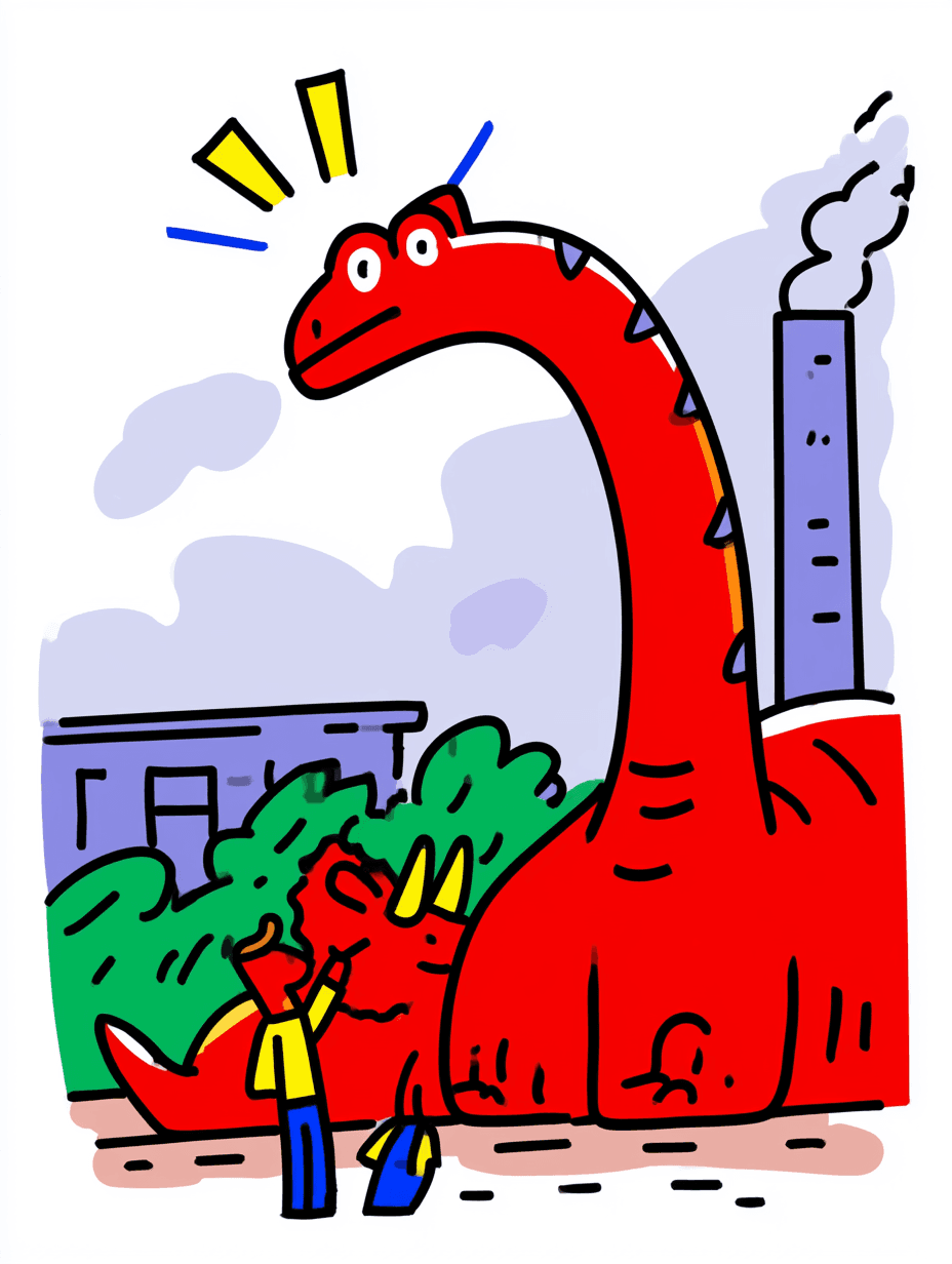 Big dinosaur (3)؛ عکس ساخته‌شده با هوش مصنوعی و پرامپت فارسی در Axeto