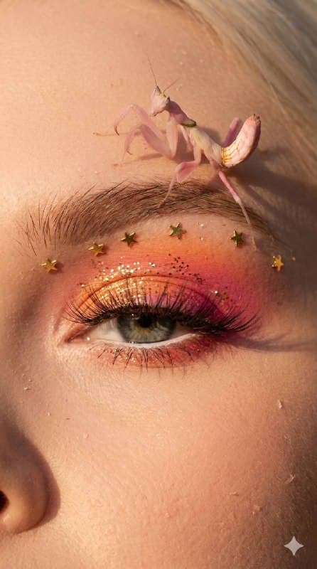 Extreme macro close-up of a female eye and eyebrow. Matte porcelain foundation, …؛ عکس ساخته‌شده با هوش مصنوعی و پرامپت فارسی در Axeto