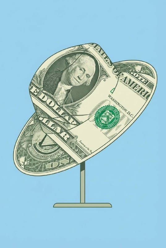 A creative conceptual illustration of a [ITEM] made entirely from a US dollar bi…؛ عکس ساخته‌شده با هوش مصنوعی و پرامپت فارسی در Axeto