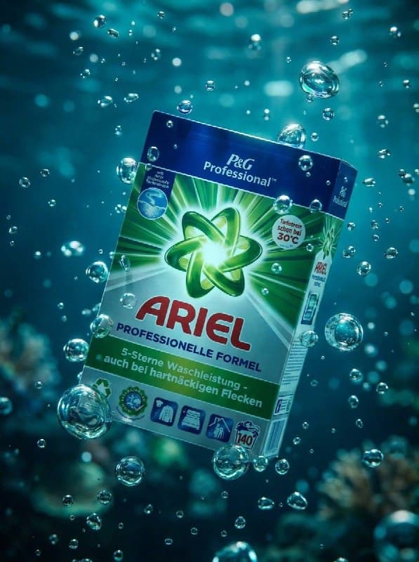 The product from the reference photo floating and levitating dynamically in deep…؛ عکس ساخته‌شده با هوش مصنوعی و پرامپت فارسی در Axeto