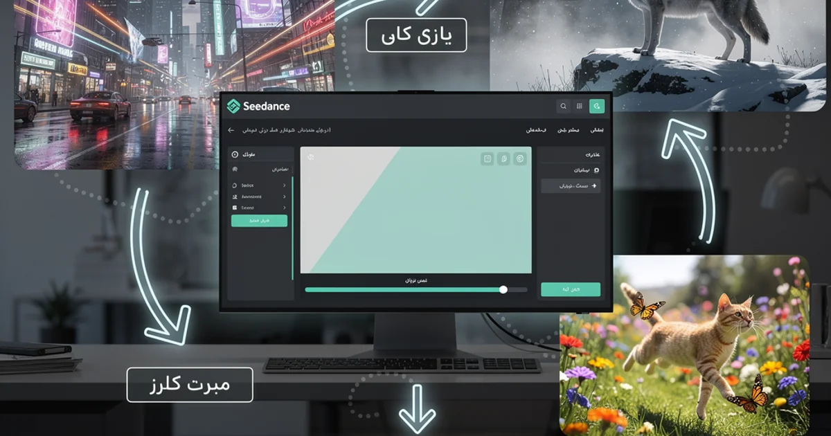 نمایی نزدیک از رابط کاربری Seedance با فیلدهای ورودی پرامپت متنی
