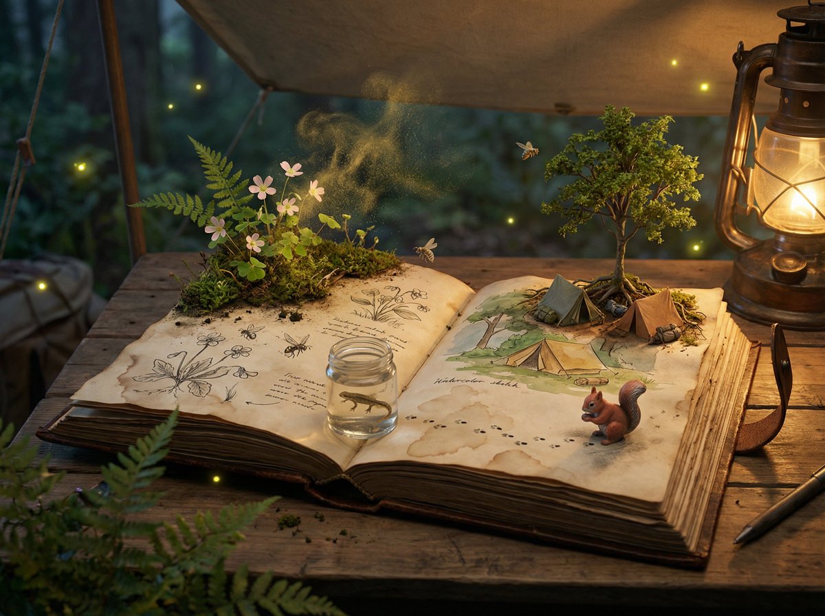دفترچه طبیعت‌گرد: تصاویر گیاه‌شناسی و حیات وحش سه‌بعدی; related AI content on Pixori